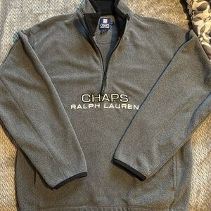Chaps Ralph Lauren large long sleeve pullover with pockets and front logo